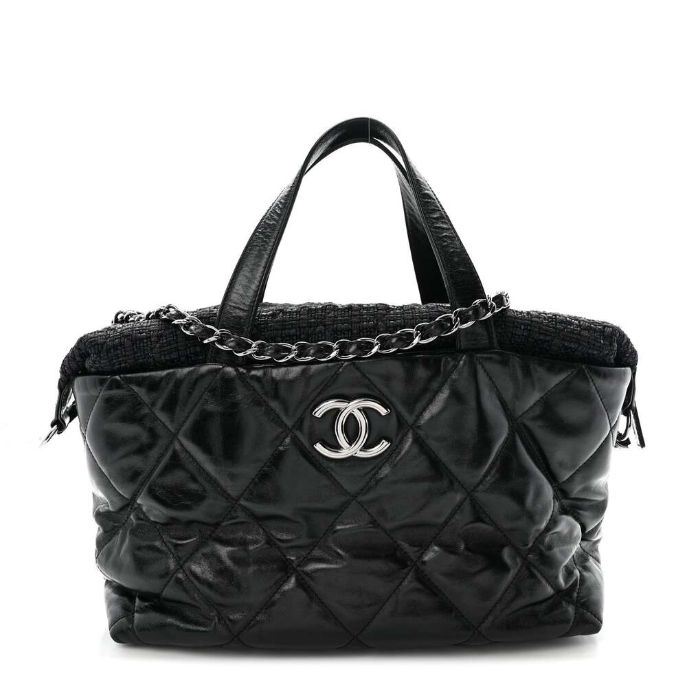 Chanel Glazed Calfskin Quilted Tweed #271060C15B